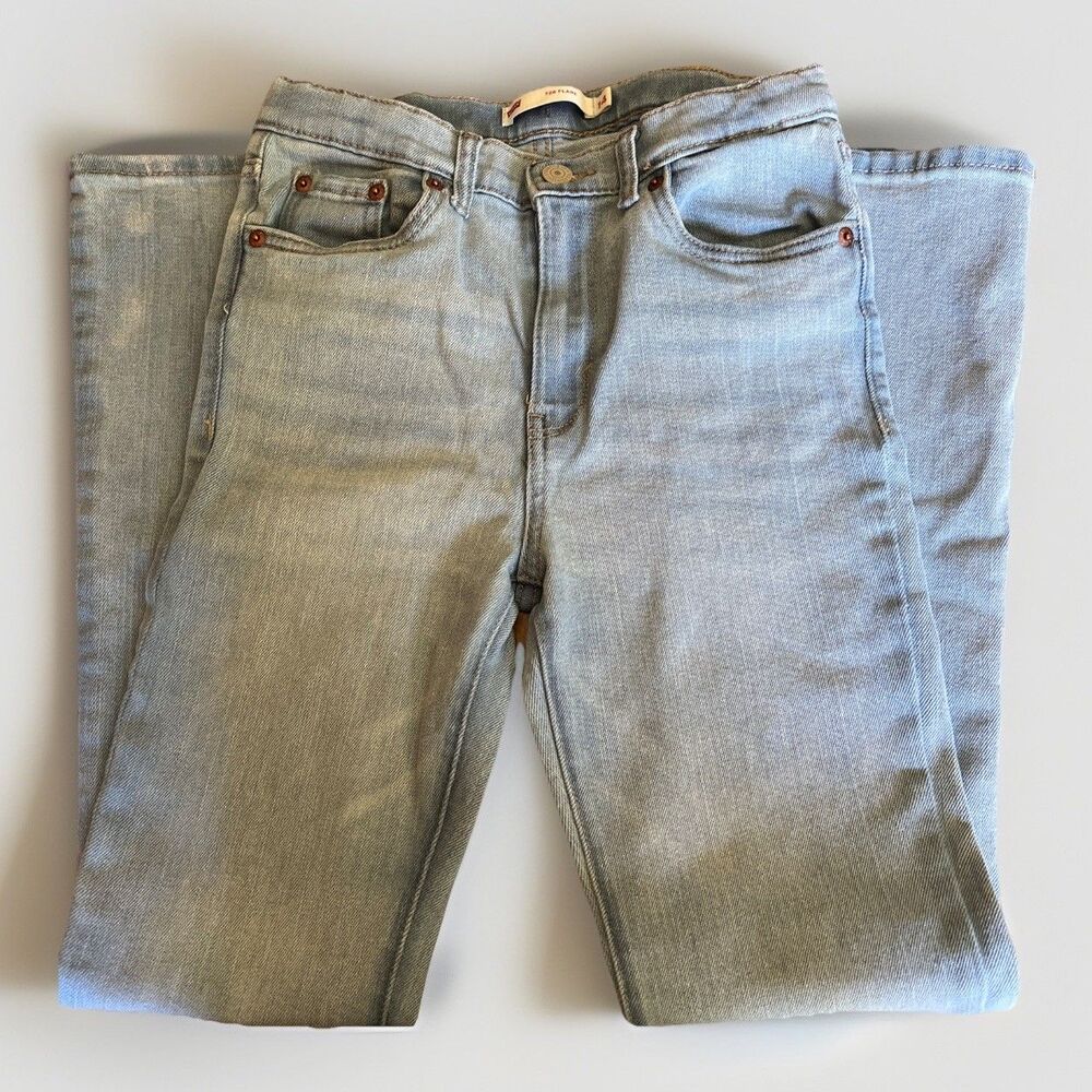 Levi's 726 Flare Girls Comfort Stretch Denim With Adjustable Waist Jeans Size 14